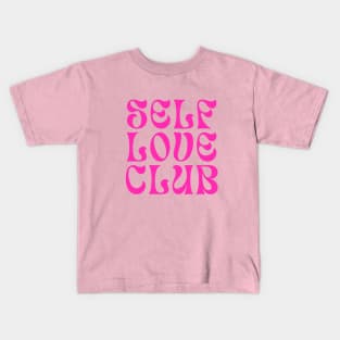 Self Love Club Typography Design Kids T-Shirt